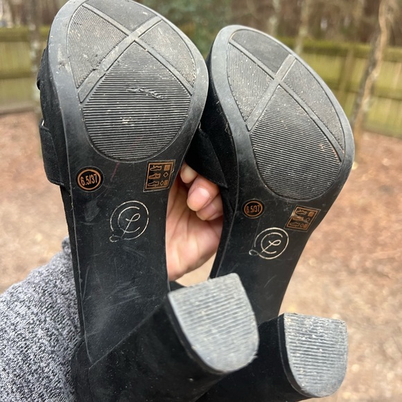 CHINESE LAUNDRY Chunky PLATFORM HEEL Open Toe Shoes Sz 6 1/2 - Picture 9 of 10